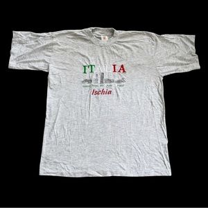 Rare Vintage Italia Ischia Tourist T-Shirt from Italy Size XXL